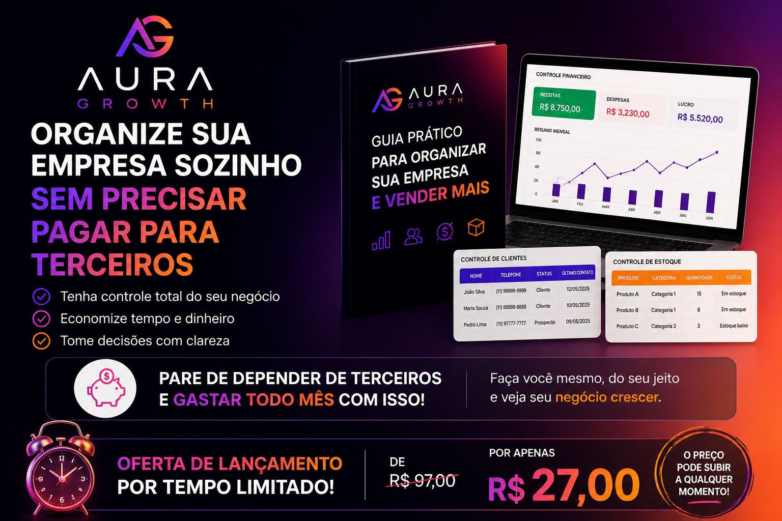 Organize sua empresa sozinho sem precisar de terceiros